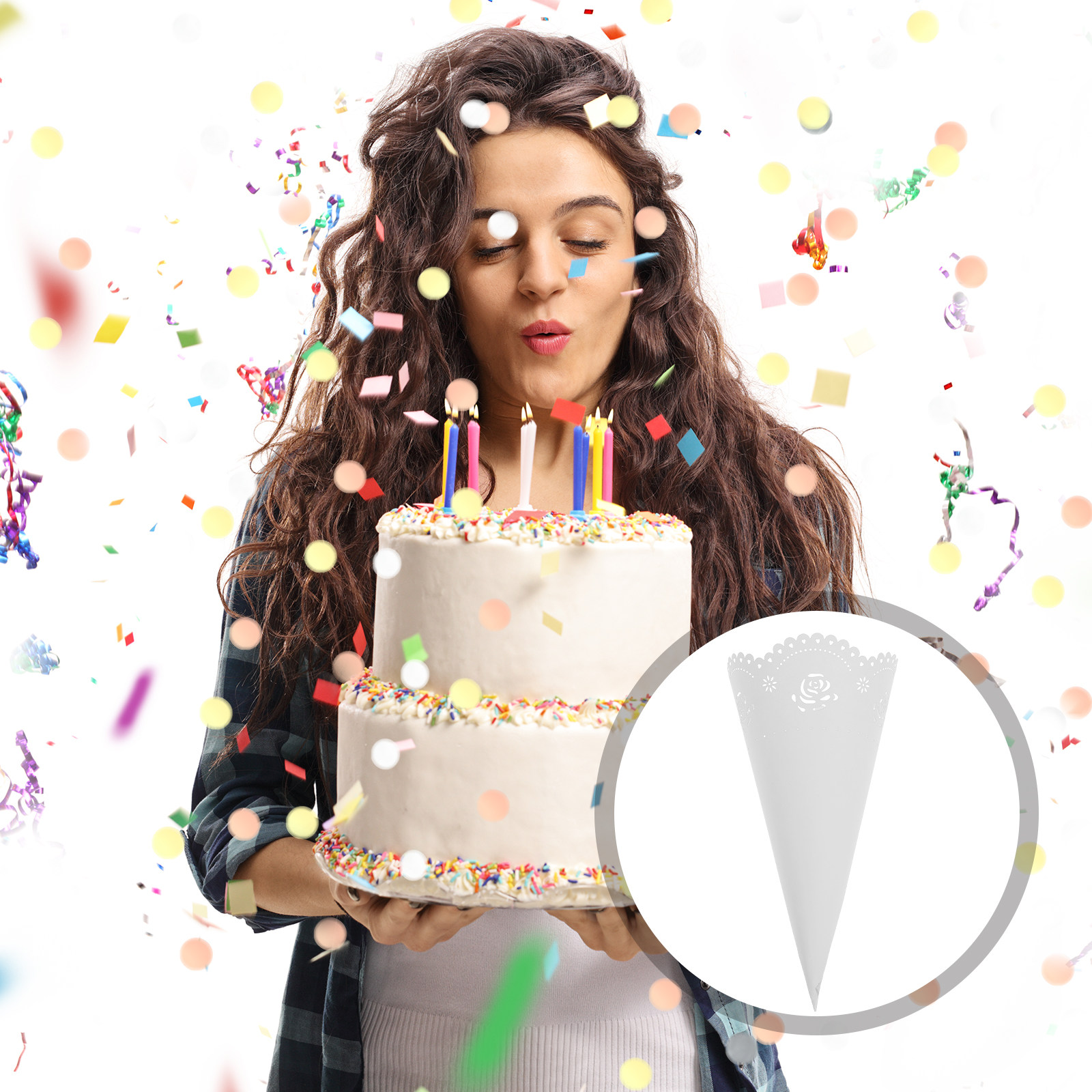 20 Adet Kağıt Konfeti Konileri - Papercraft Supply Confetti incelemesi ve fiyatı