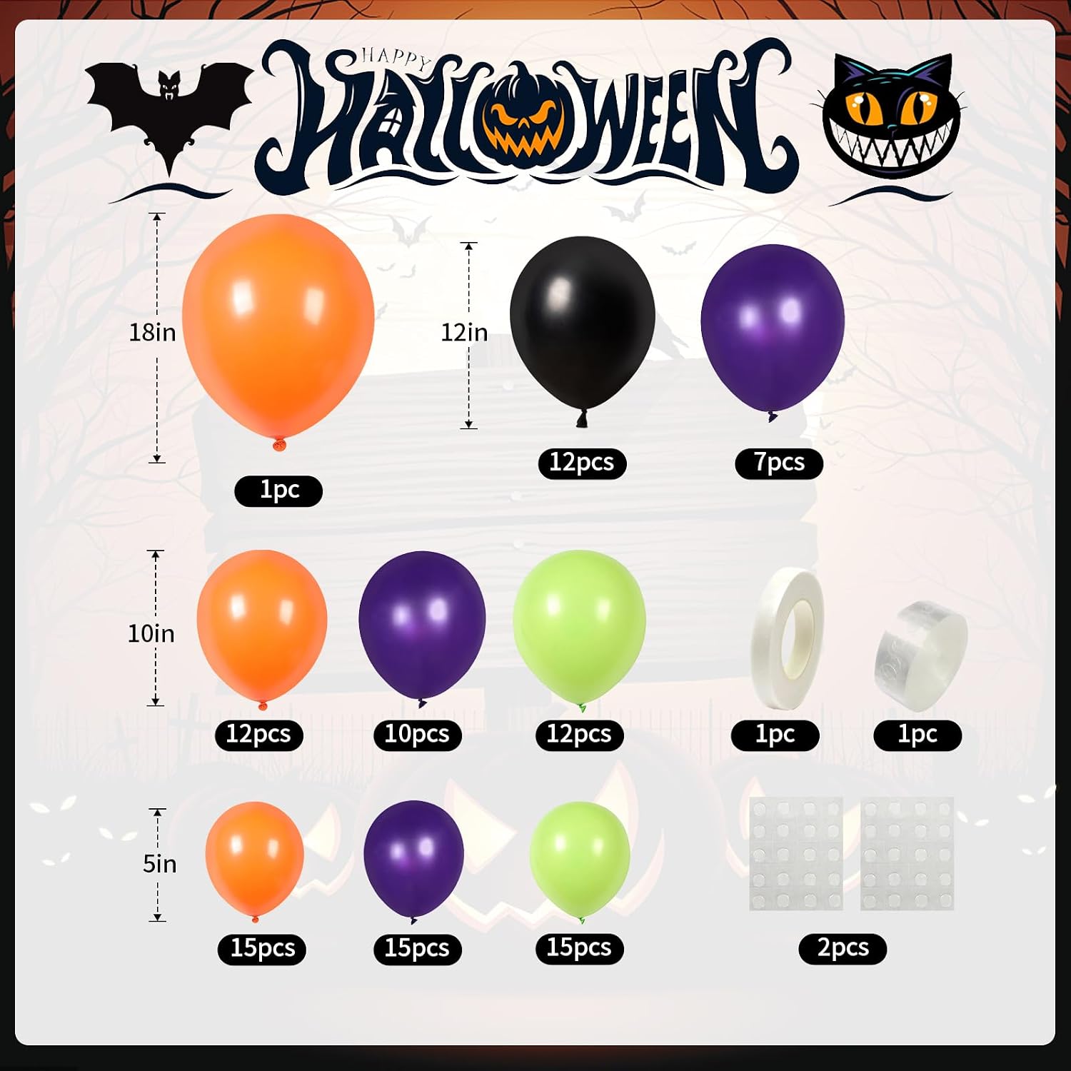 Cadılar Bayramı Balon Çelenk K - Balloon Arch Kit incelemesi ve fiyatı