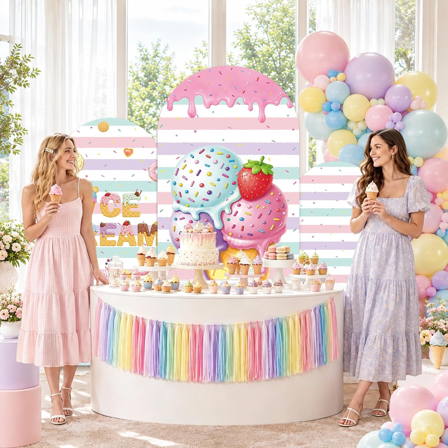 Özel Tasarım, İki Yüzlü, Çizgi - Dessert Table Backdrop incelemesi ve fiyatı